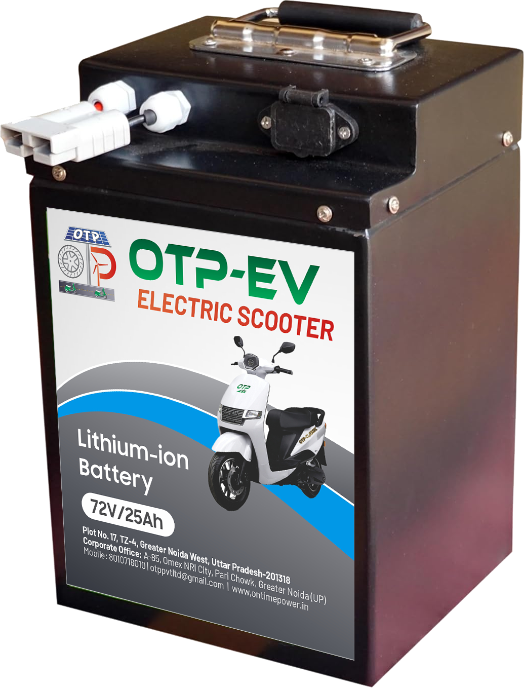 Lithium-Ion EV Scooter Battery – 72V 25Ah